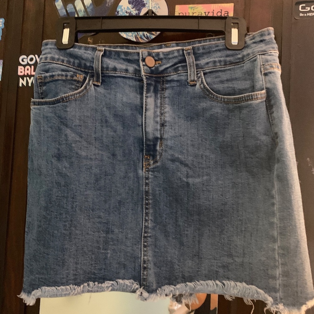 jean skirt from Lulus